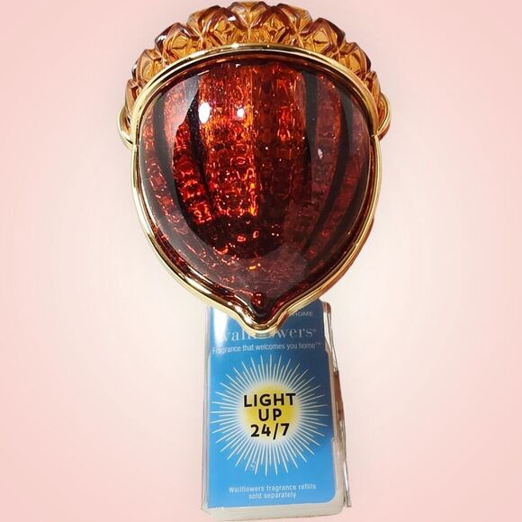 BATH BODY WORKS FESTIVE ACORN NIGHT LIGHT UP WALLFLOWER FRAGRANCE PLUG IN HOLDER - Picture 2 of 7